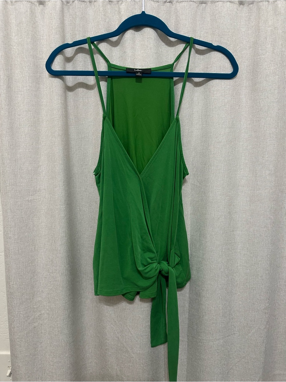 Lulu's Kelly Green Tie-Front tank Top